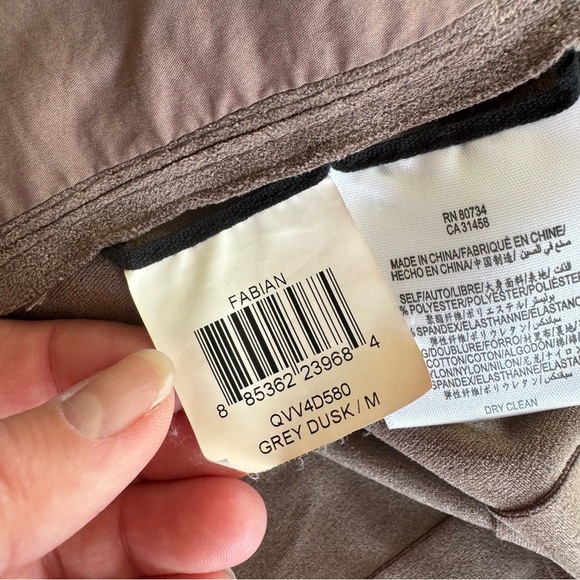 BCBGMAXAZRIA Fabian Raw Edge Faux Suede Vest in Gray Dusk - Picture 4 of 11